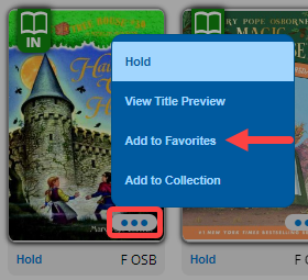 Title Preview with Add to Favorites option highlighted.
