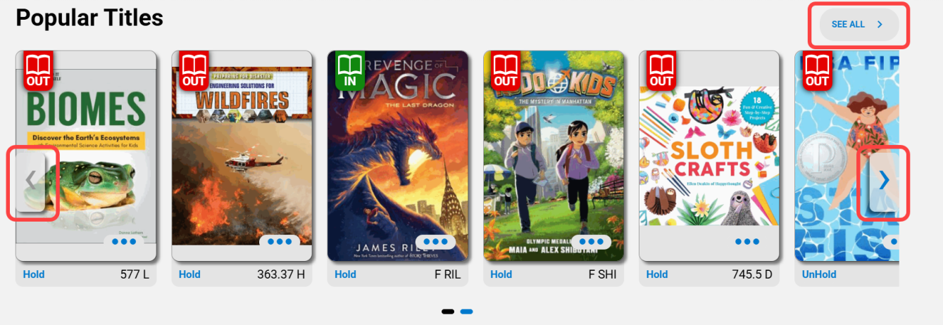 Featured Content carousel.