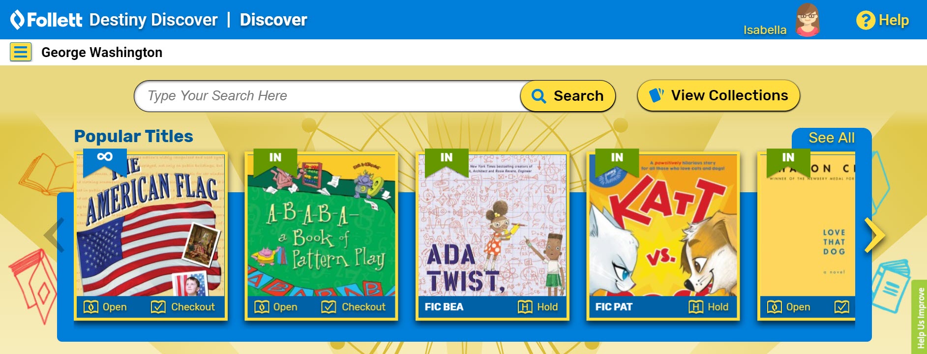 Homepage with Bookfair theme.