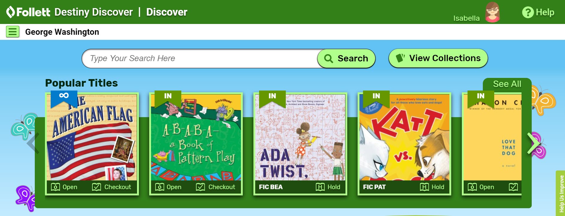 Homepage with Kids Outside theme.