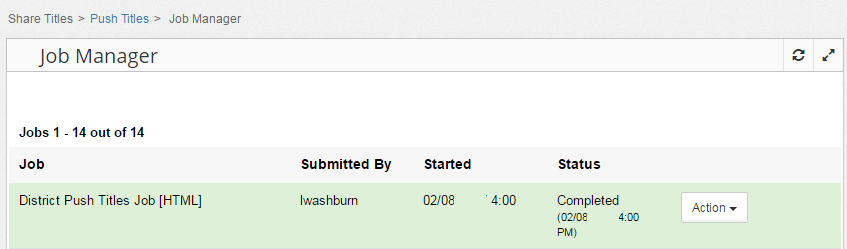 Push Titles Job Manager.